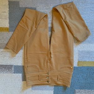 High rise golden yellow pants